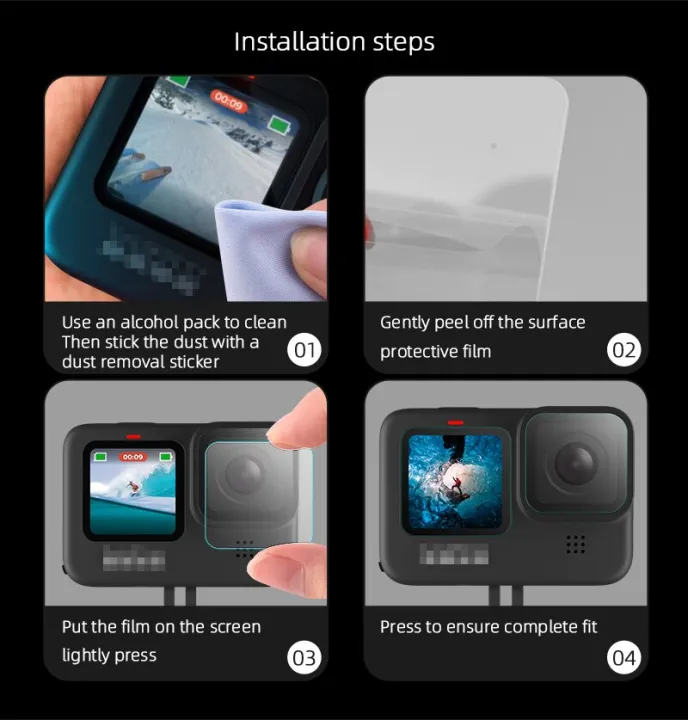 Ultra%20Clear%20Tempered%20Glass%20Screen%20Lens%20Front%20Screen%20Protector%20For%20GoPro%20Hero%2010%20Black%20-%20Image%206