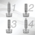 NAMUNY 4 Pcs Hand Retractable Spring Plunger Stainless Steel Lock Out M6 Type for Rolling Toolbox Packout. 