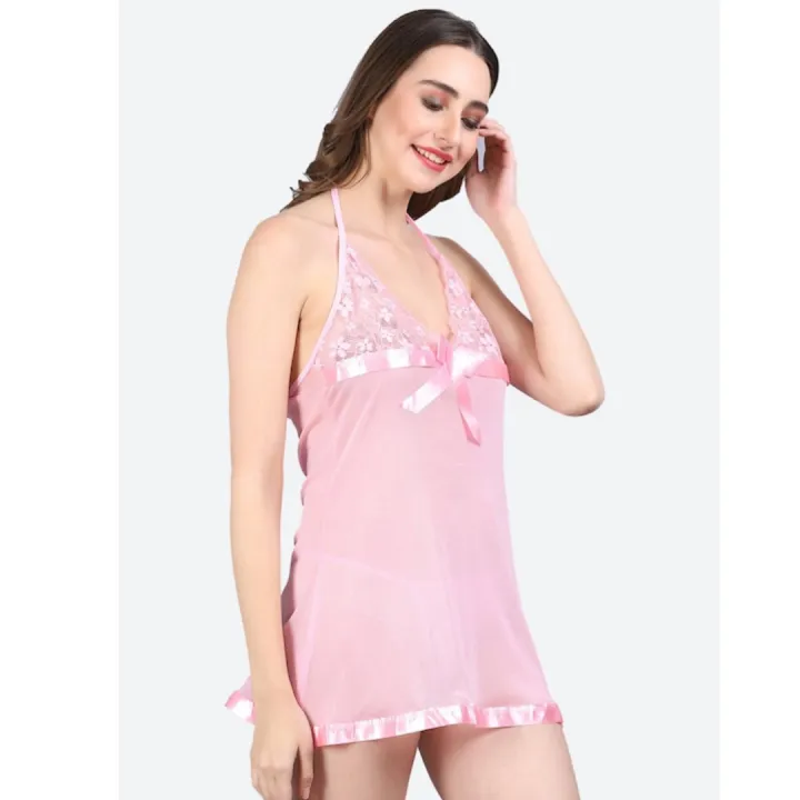 Stylish%20Nightwear%20Babydoll%20Lingerie%20for%20Honeymoon%20with%20G%20String%20Panty%20Free%20Size%20Pink%20Color%20-%20Image%205