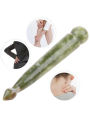 Aweisuan Hot Sale Natural Jade Stone Face Eye Massage Stick Jade Gua Sha Beauty Acupuncture Wand Natural Healing Stone Meridian Scraping Acupoint. 