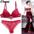 2022 New Lace Drill Bras Set Women Plus Size Push Up Underwear 34/75 36/80 38/85 40/90 42/95 ABCD Cup For Female Lingerie. 