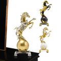 New Resin Feng Shui Lucky Horse Statue Good Luck Small Office Ornaments Attract Wealth Horse Sculpture Living Room. 