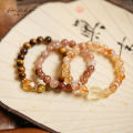 【Mega Sale】Han ~ Natural Yellow Crystal Tiger Beaded Bracelet National Style Light Luxury Bracelet New Chinese Style High-end Bracelet for Women. 