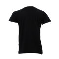 Black  Cotton Round Neck Kathmandu Nepal Printed T-Shirt For Men. 