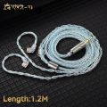 Sutuiying Profesional Anrushide QKZ T1 Earphone Cable Original QDC Copper Silver-plated Upgrade Wire Profesional 3.5mm Wired Headphone For KZ ZSN PRO X ZS10 pro EDX TRN CCA. 