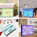 RGB Colorful Cinema Light Box Color Changing Light Up Message Board with Remote. 
