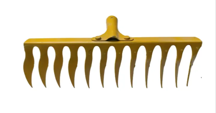 Yellow Arb Rake 12-Teeth Twist-Type Garden Rake Head – Yellow, Heavy-Duty, Sharp Teeth ...