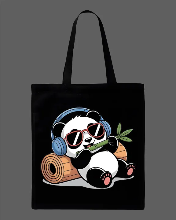 Cool%20Panda%20with%20Headphones%20Graphic%20Printed%20Tote%20Bag%20%E2%80%93%20Eco-Friendly%20Cotton%20Shoulder%20Shopping%20Bag-White,%20Black%20-%20Image%203