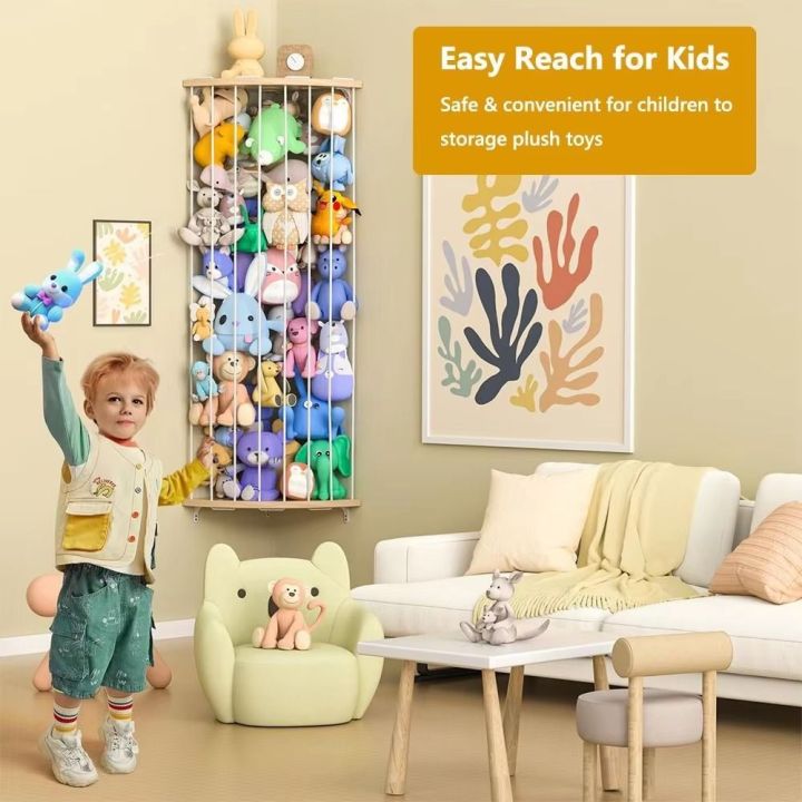 Figures Storage Rack Wall Mounted Stuffed Animal Display Box Length ...