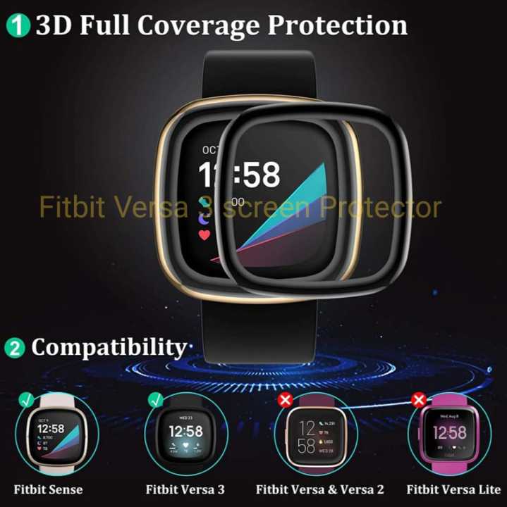 Fitbit Sense Versa Screen Protector Screen Protectors Compatible
