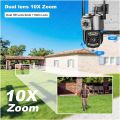 Dual Lens Security Camera V380 Pro Smart Home 4MP Auto Tracking Waterproof Outdoor Wireless WIFI IP Camera. 