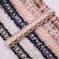 1 yard DIY Craft Gold Sewing Supplies Costume Dress Handmade Pearl Beaded Lace Trim Ribbon Fabric. 