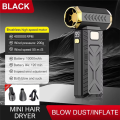 Electric Brushless Fan Air Blower 55m/S Portable Dust Cleaner TypeC Charging Violent Fan. 