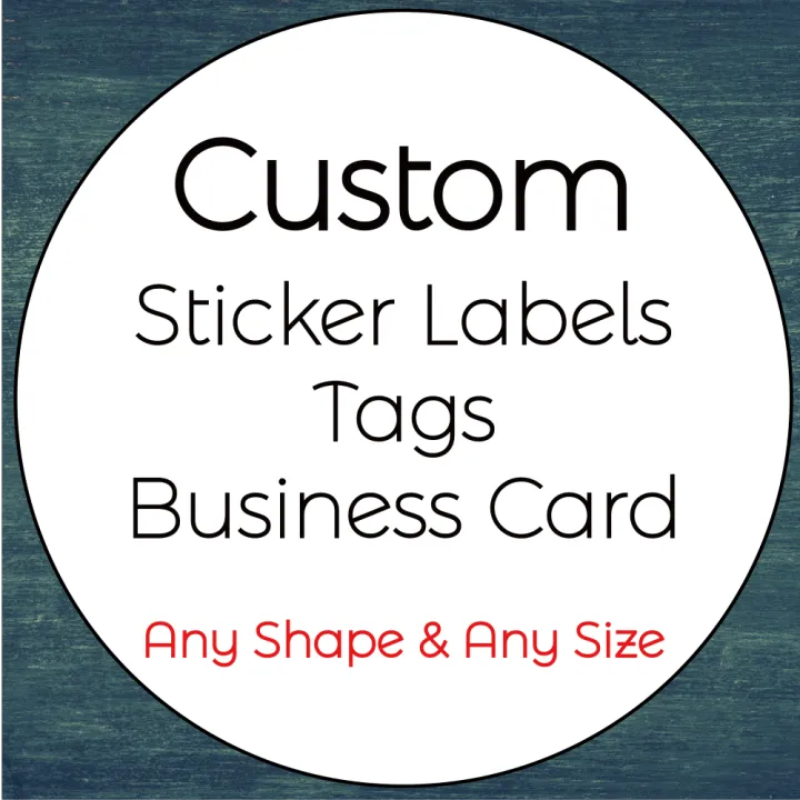 Customizable Card Labels Custom Stickers Labels Tags Business card Box Bag Bottle Product Brand ...