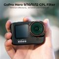 K F Concept Action Camera CPL Lens Filter HD Image Anti-reflection Green Film Waterproof Anti-scratch for GoPro Hero 9/10/11/12. 