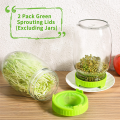 ARELENE 6PCS Sprouting Kit Sprout Jars Lids Mesh Lids for Wide Mouth Jars Indoor Microgreens Plants Growing Screen,A. 