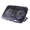 Laptop Cooling Pad 4 Fans Adjustable 10 Inch to 17 Inch Notebook Cooler, Blue Light, S18 For Any Laptop Speed Control Button. 