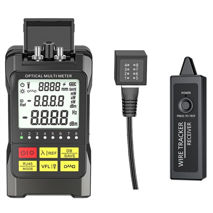 Fiber Optic Optical Meter 100mW -70- +10dbm RJ45 Tester Optical Multimeter Network Fiber Optical Attenuation Tester