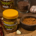 Chhop - Aalas Ra Lasun Ko Sukkha Achar (Homemade Flax Seed and Garlic Dry Pickle) - 150g - Lotus Products. 