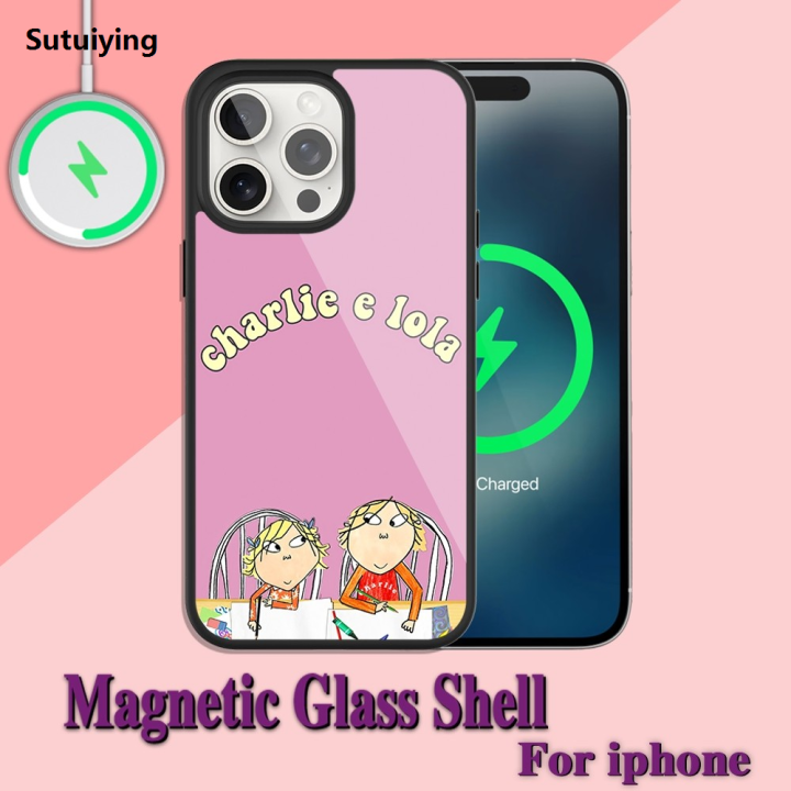 Sutuiying%20CHARLIE%20AND%20LOLA%20Phone%20Case%20For%20iPhone%20Charging%2013%2014%20Portable%2015%2011%2012%20Pro%20Max%20Plus%20Glass%20Magsafe%20Magnetic%20Shell%20-%20Image%203