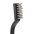 (COKP) 20 Pieces Mini Handle Stainless Steel Wire Bristles Brush Set for Cleaning Welding Slag, Stain and Rust (Silvery). 