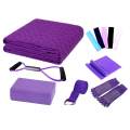 Yoga Starter Kit - 7 Piece Essentials Beginners Bundle Include Yoga TowelYoga BlocksYoga StrapStretch BandYoga SockYoga Head BandSpring Cable. 