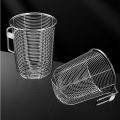 Organizer stainless pipe hanging wall mounted thickened drainable chopsticks Original kitchen cutlery rack dining steel spoon fork cage rack for home use. 
