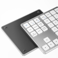 ARELENE 2.4G Bluetooth Number Pad Ultra-Thin Wireless Numpad USB Rechargeable Numeric Keypad for IOS Android Window White. 