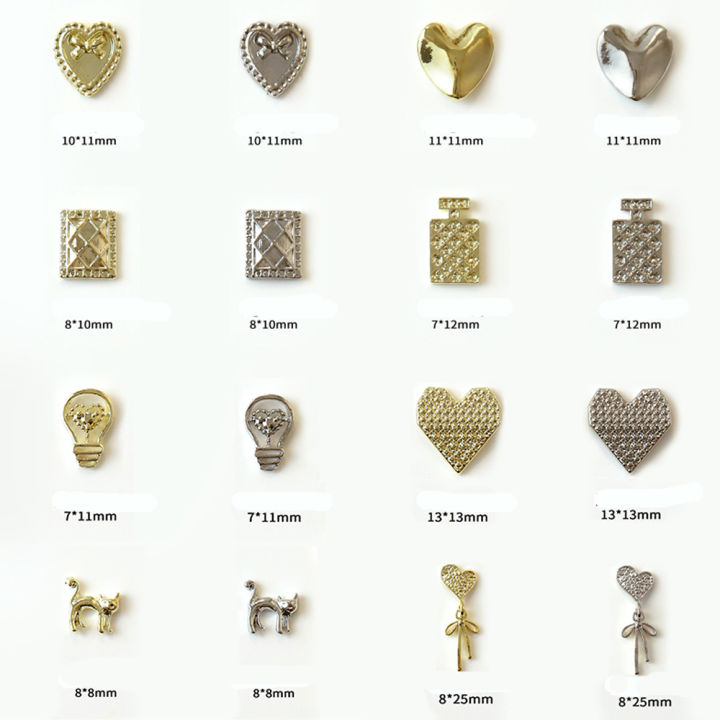 50Pcs%20Baroque%20Heart%20Nail%20Alloy%20Jewelry%203D%20Retro%20Punk%20Silver%20Perfume%20Bottle%20Mask%20Lamp%20Bulb%20Nail%20Art%20Charms%20DIY%20Manicure%20Decor%20-%20Image%204
