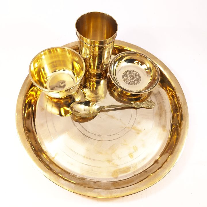 Bronze%20Plate%20Set%2030cm%20Chares%20Thaal%20Set%20Kansha%20Thali%20Sett%20kasa%20Thal%20set%20Thakali%20Khana%20Set%20-%20Image%202
