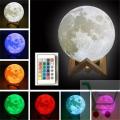 Lunar Lamp With Wooden Base Home Decor Light - Moon Shape Design Table Lamp | Lamp For Home Decoration |. 
