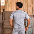 Knitted Cotton Sports T-Shirt And Trouser Set For Men. 