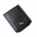 Waterproof Two Fold Purse Fashion Multi-position Solid Color Card Wallet Foldable Leisure Men's Magnetic Buckle Purse Male. 