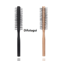 Difutagui Straight Curly Hair Styling Round Comb Anti-Static 2025 Mini Roller Hairbrush With Wooden Handle. 