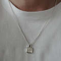 SILVER CONCEPT Pure Silver Chain With Pearl Pendant For Men. 