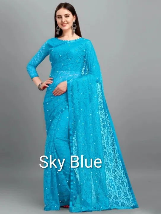 Self%20Design%20Bollywood%20Net%20Saree%20For%20Women%20-%20Image%207