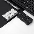 Infinity Cube， Aluminum alloy metal Infinity Cube Fidget toy, a stress relieving Rubik's Cube gift for children and adults. 