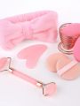 High Quality 6PCS professional facial cleaning tool set, with non-electric beauty tools such as face wash and massager, comb, hairband wrist. 