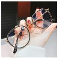 New Korean Retro Style Metal Golden Black Round Eye Glasses for Men/Women. Best Glasses for Girls/Boys. Top Trending Best Eyewear Glasses.. 