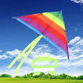 New Colorful Triangle Rainbow Kite Flying Toys Kite For Children Kids With 30M Kite String Outdoor Fun Sports Kites Toys YUMAN. 