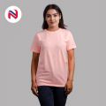 Nyptra Peach Plain Solid Cotton T-Shirt For Women - Fashion | T-Shirts For Women | Women's Wear | Cotton T-shirts |. 