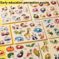Preschool Learning Montessori Hand Grab Boards Toys Cartoon Creative Tangram Jigsaw Game Colorful Number Children Montessori Toys Birthday Gifts. 