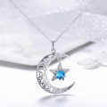 Aurora Premium Galaxy Moon Necklace  For women. 