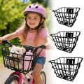 New Easy To Install Bicycle Rear Basket Metal Fixed Durable Bike Rear Basket Adjustable Black Backpack Storage Children's Folding Bike Accessories. 