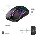 Wireless Gaming Mouse 2.4GHz with Colourful Light Rechargeable 6D Buttons High-Precision Optical Sensor for Laptop Computer. 