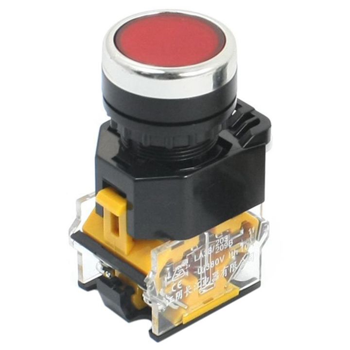 6Pcs%2022mm%20Mount%2010A%20380V%20DPST%20Red%20Green%20Momentary%20Push%20Button%20Switch%20-%20Image%202