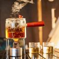 (GGBR) Mini Alcohol Stove Outdoor Portable Solid Shell Powerful Safe Spirit Burner Camping Windproof Card Stove Silver. 