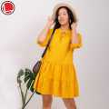 Women's LOGO Smock Dress Casual Midi Length Fitted Dress. 