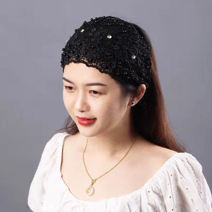 Pearl%20Lace%20Embroidered%20Hairband%20Hollow%20Thin%20Wide%20Brim%20Lace%20Hair%20Headband%20For%20Women%20Breathable%20Headgear%20Accessories%20-%20Image%202
