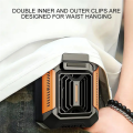 OUMERY Hanging Waist Fan USB Rechargeable Mini Portable Fan for Outdoor Camping Hiking Climbing Running Sports Accessories B. 